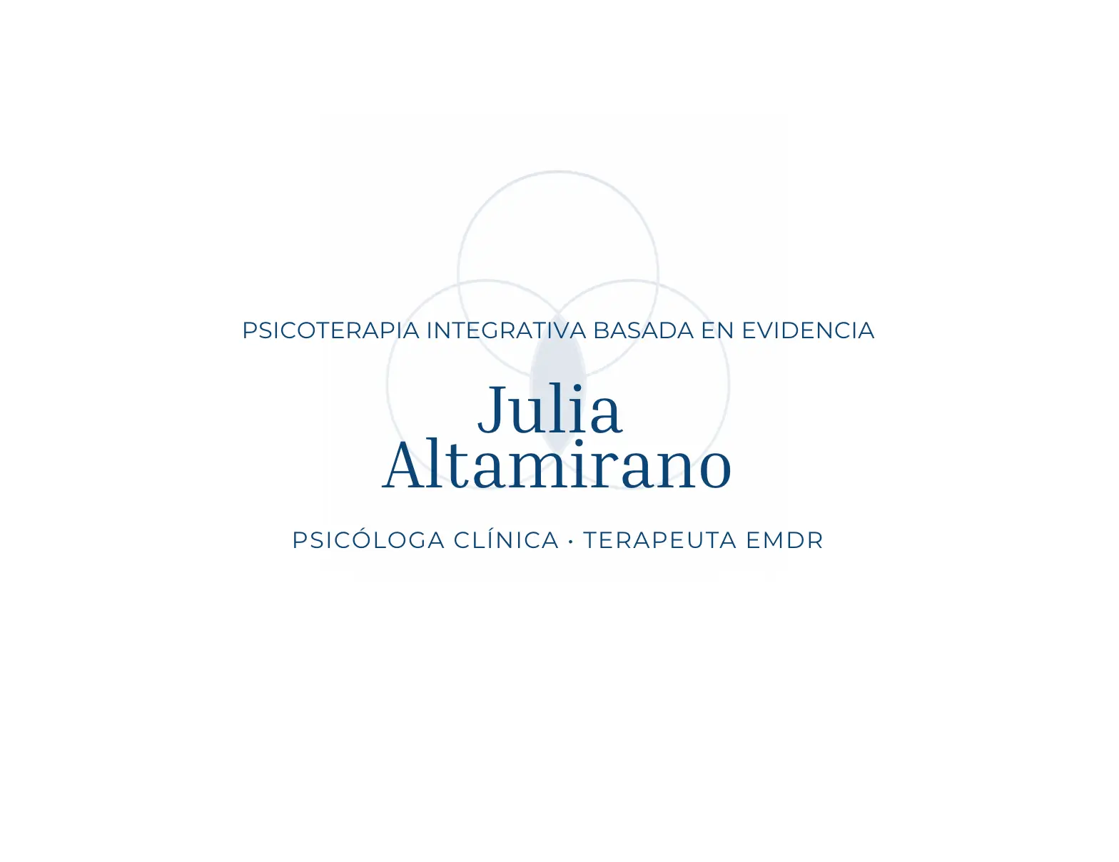 Julia Altamirano - Psicóloga Clínica y Terapeuta EMDR