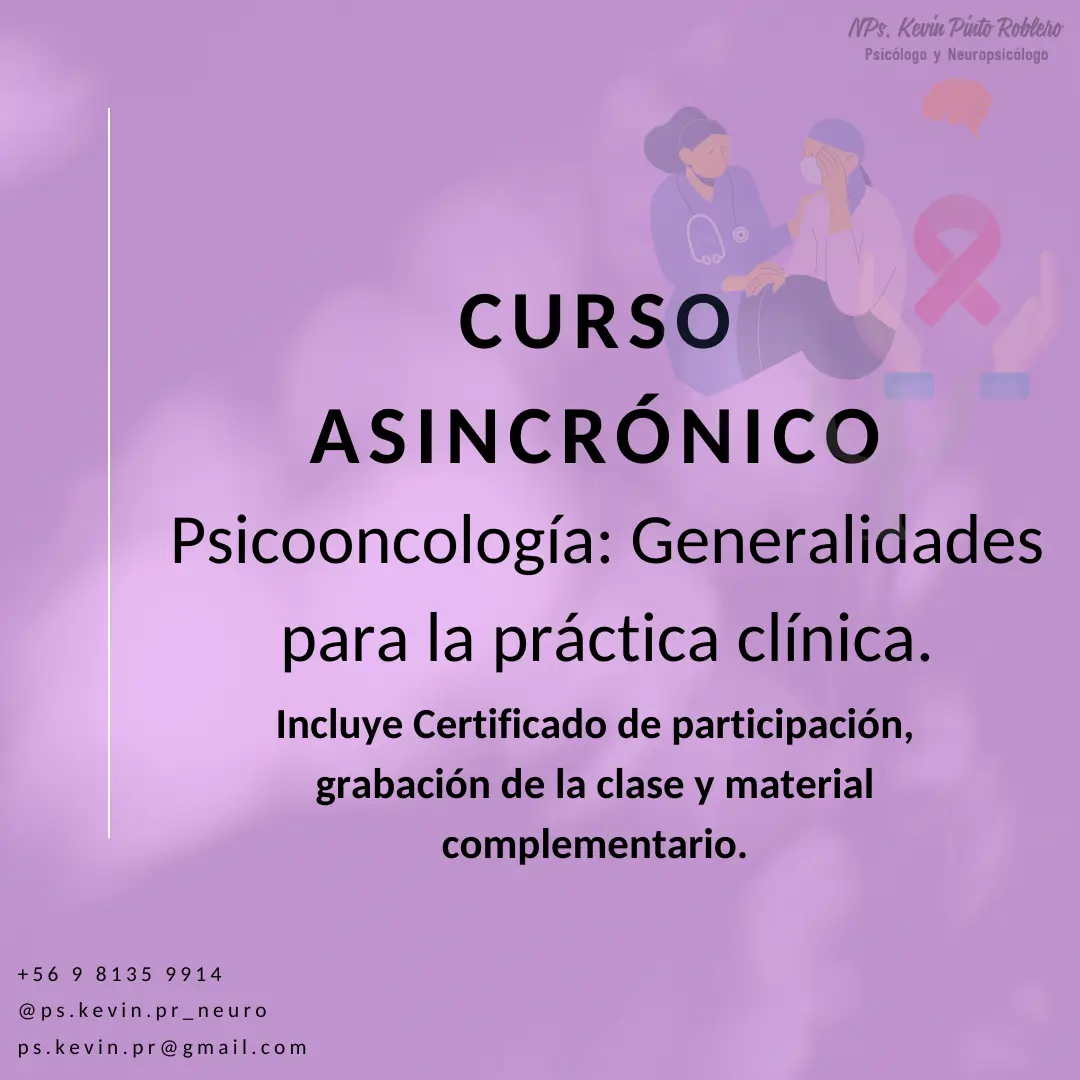 Curso Asincrónico: Psicooncología. Generalidades para la práctica clínica..