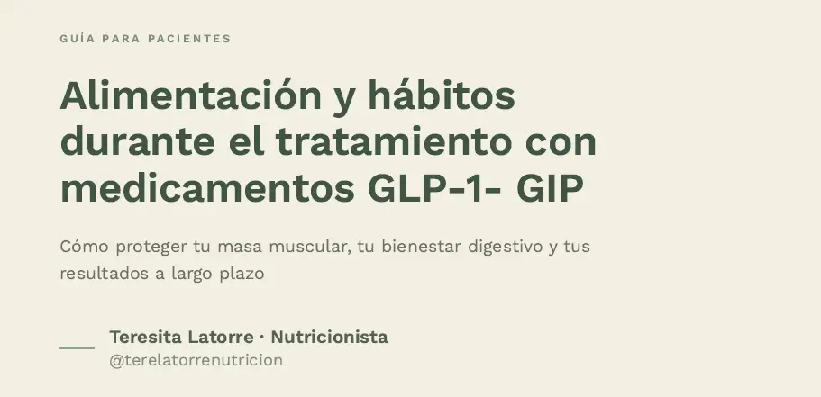 Guía Nutricional para Usuarios de GLP-1 / GIP + Menú de 5 Días