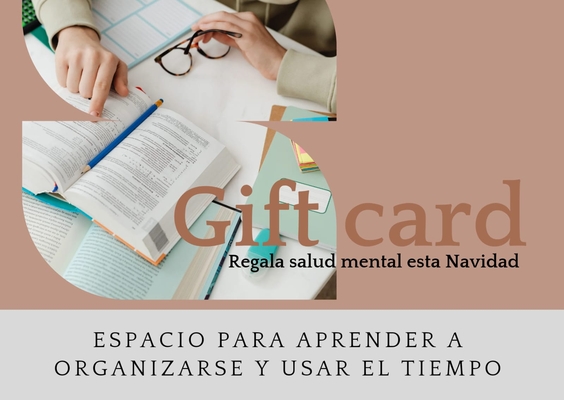 GIFTCARD PARA APRENDER A ORGANIZARTE Y USAR EL TIEMPO.