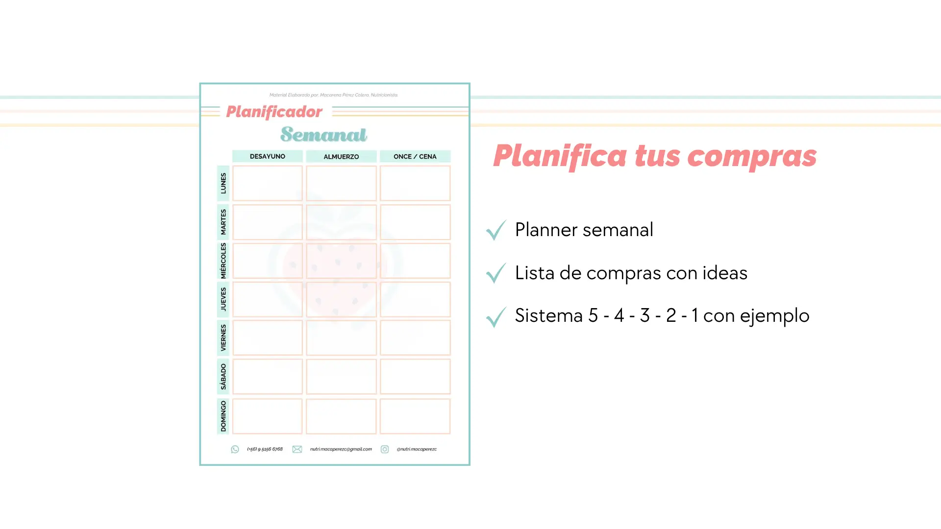 Una semana, un hábito = Planifica tus compras
