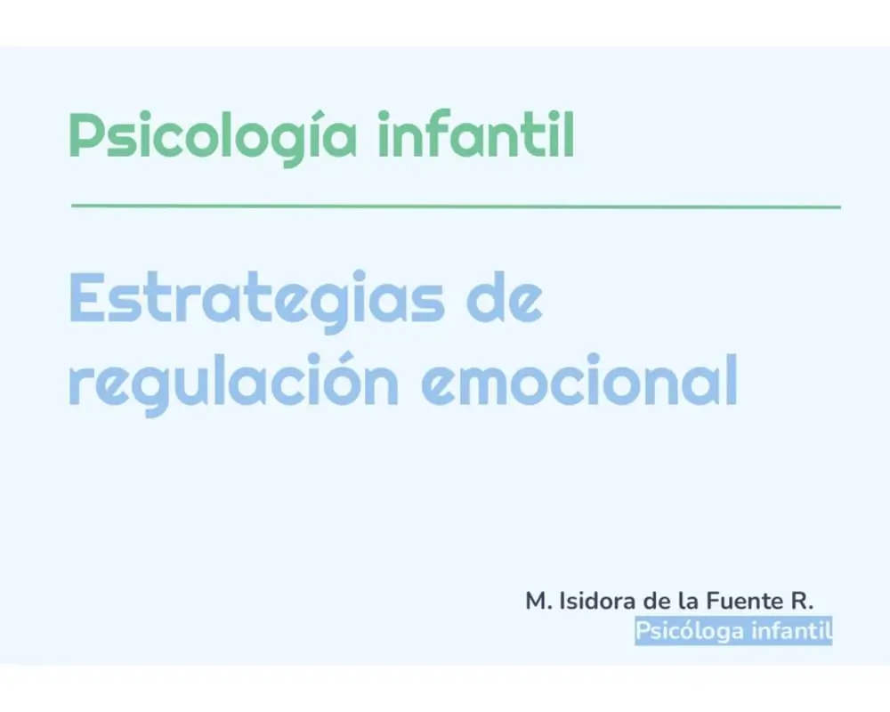 Estrategias de regulación emocional y conductual