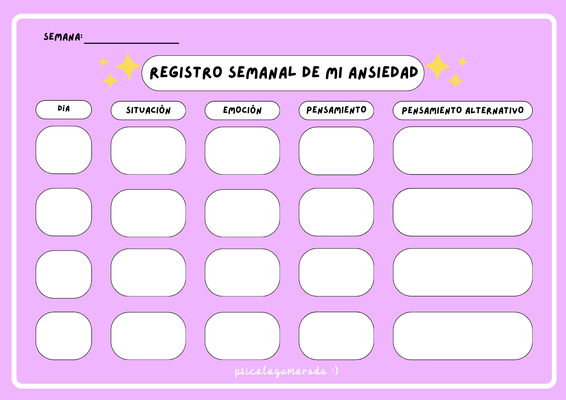 Registro semanal de mi ansiedad