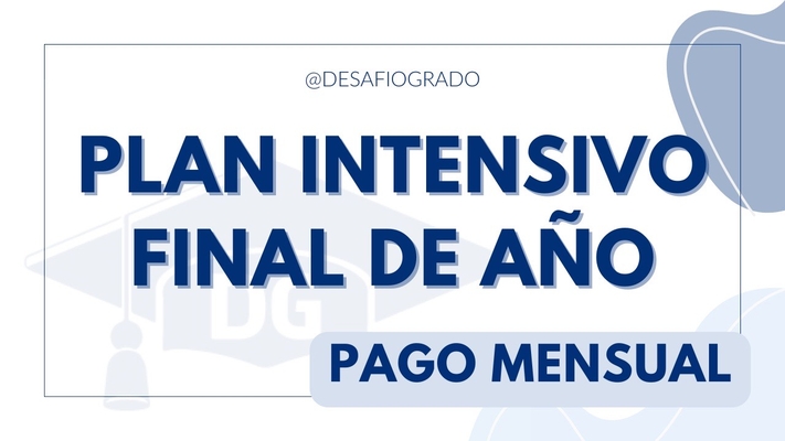 Intensivo de fin de año pago mensual. EN CURSO.