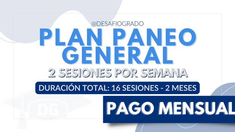 Plan paneo general pago mensual