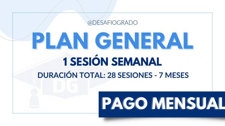 Plan general pago mensual