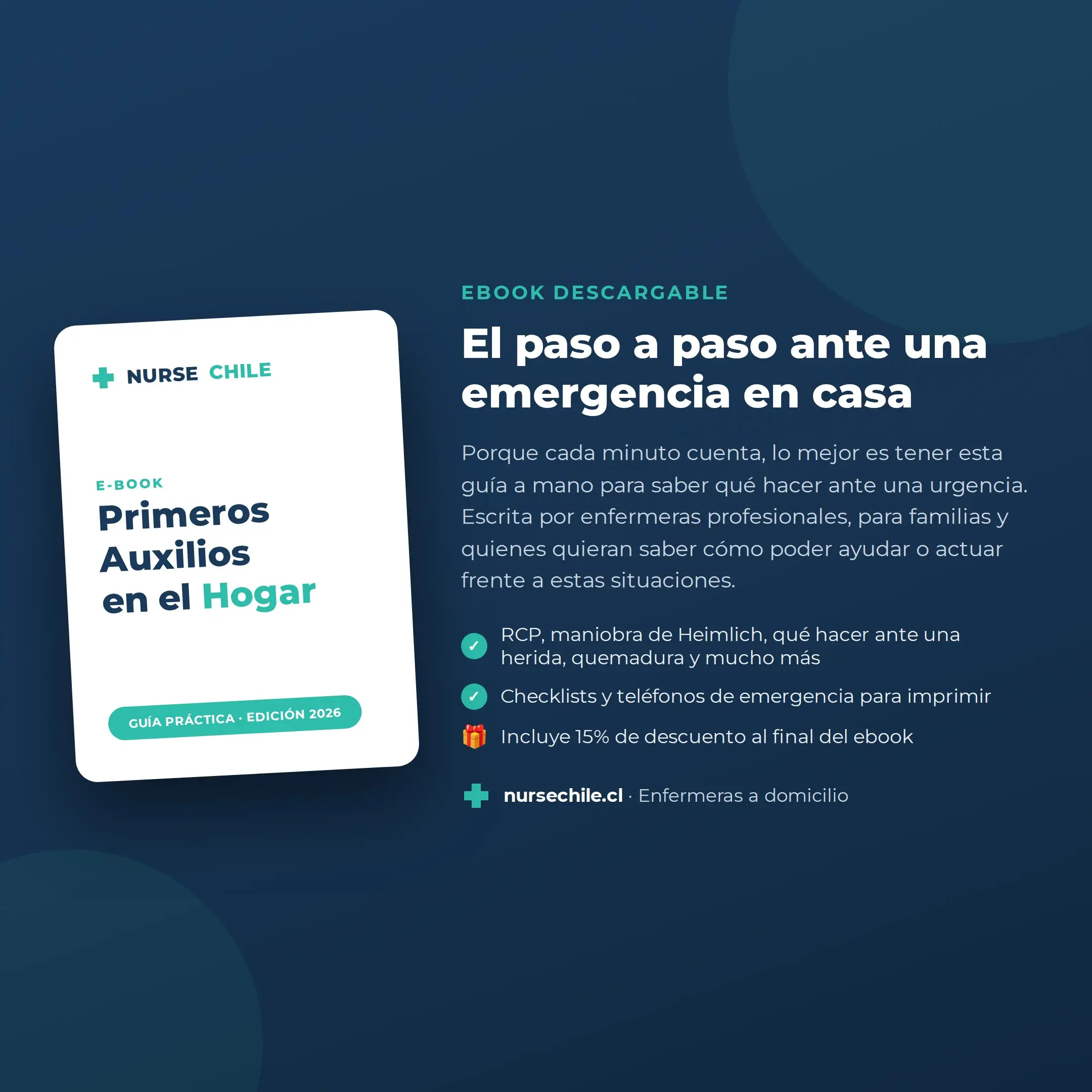 E-Book: Primeros auxilios, cómo actuar frente a una situación de urgencias.
