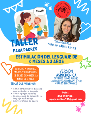 Taller de estimulación del lenguaje para padres. La magia de los primeros 3 años