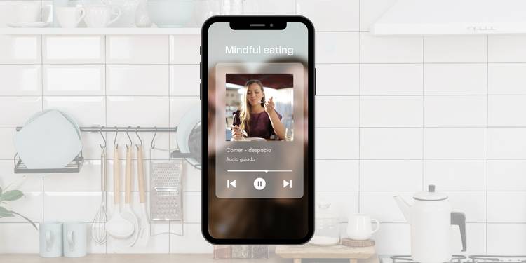 Audio guiado para comenzar a comer "Más despacio"
