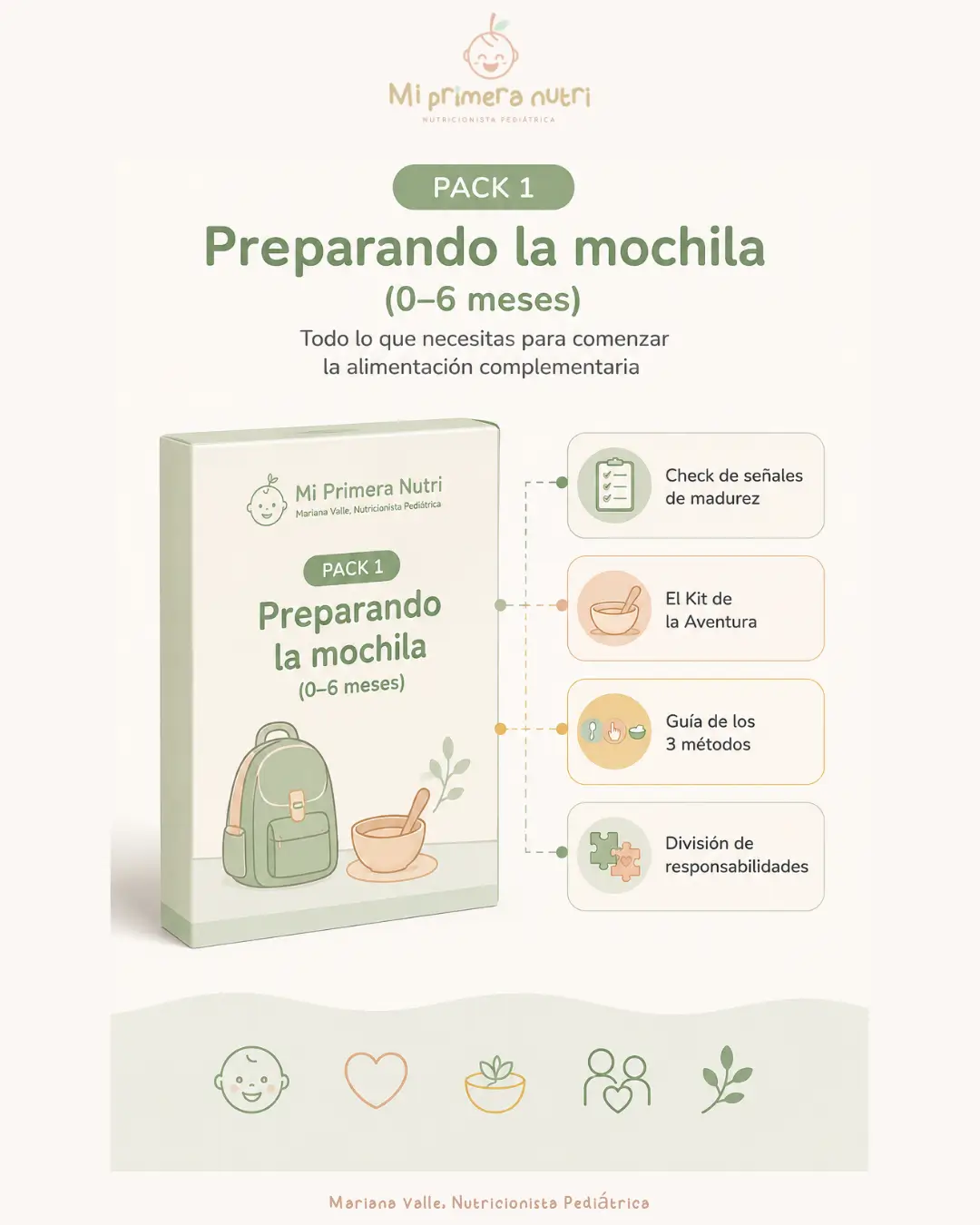 Pack 1 - Preparando la Mochila (0-6 meses)