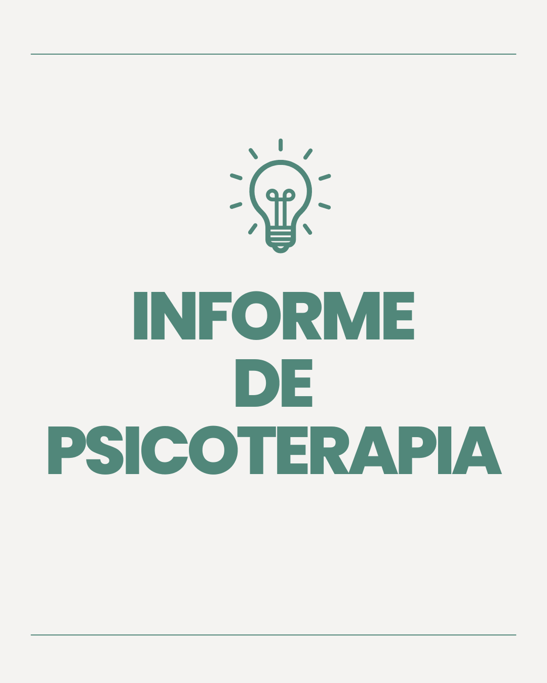 Informe proceso de psicoterapia