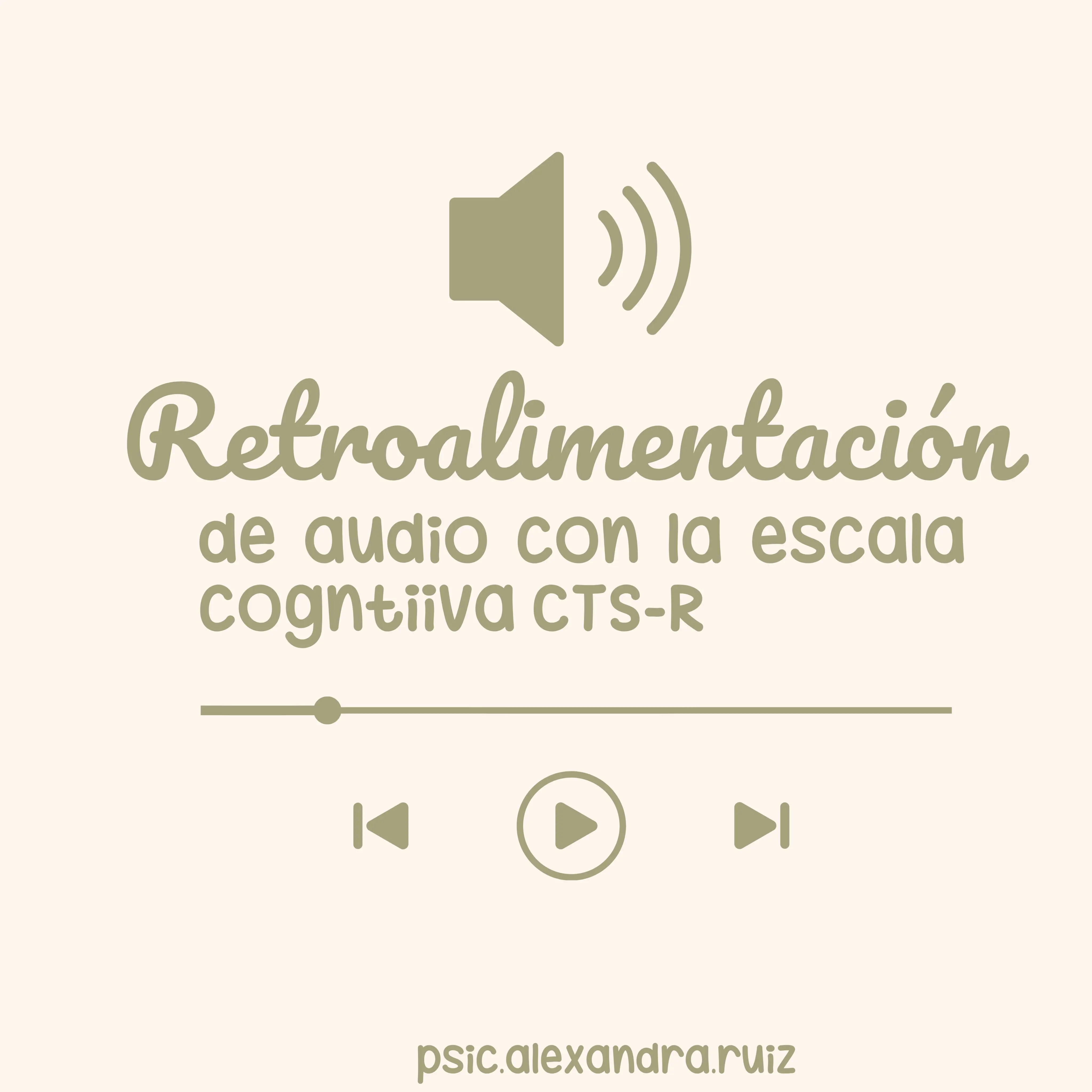 Revisión y retroalimentación de Audio con la Escala Cognitiva (CTS)