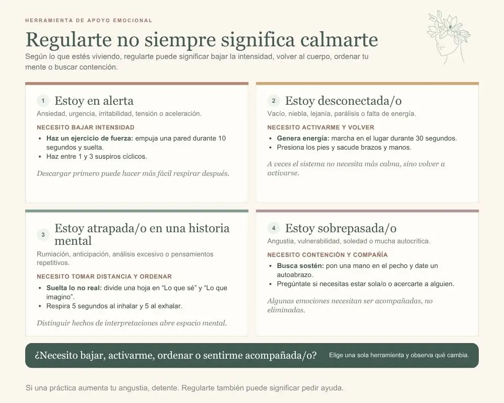 Regularte no siempre significa calmarte