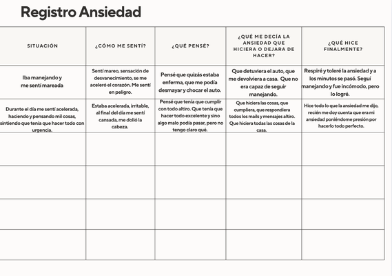 Registro de Ansiedad