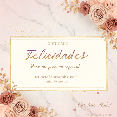 gift card 1er. corte rulos u ondas más clase de cuidado