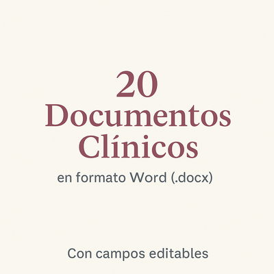 Pack de Documentos Clínicos para Psicólogos