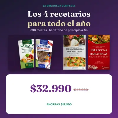 La Biblioteca Completa · Los 4 Recetarios Bariátricos