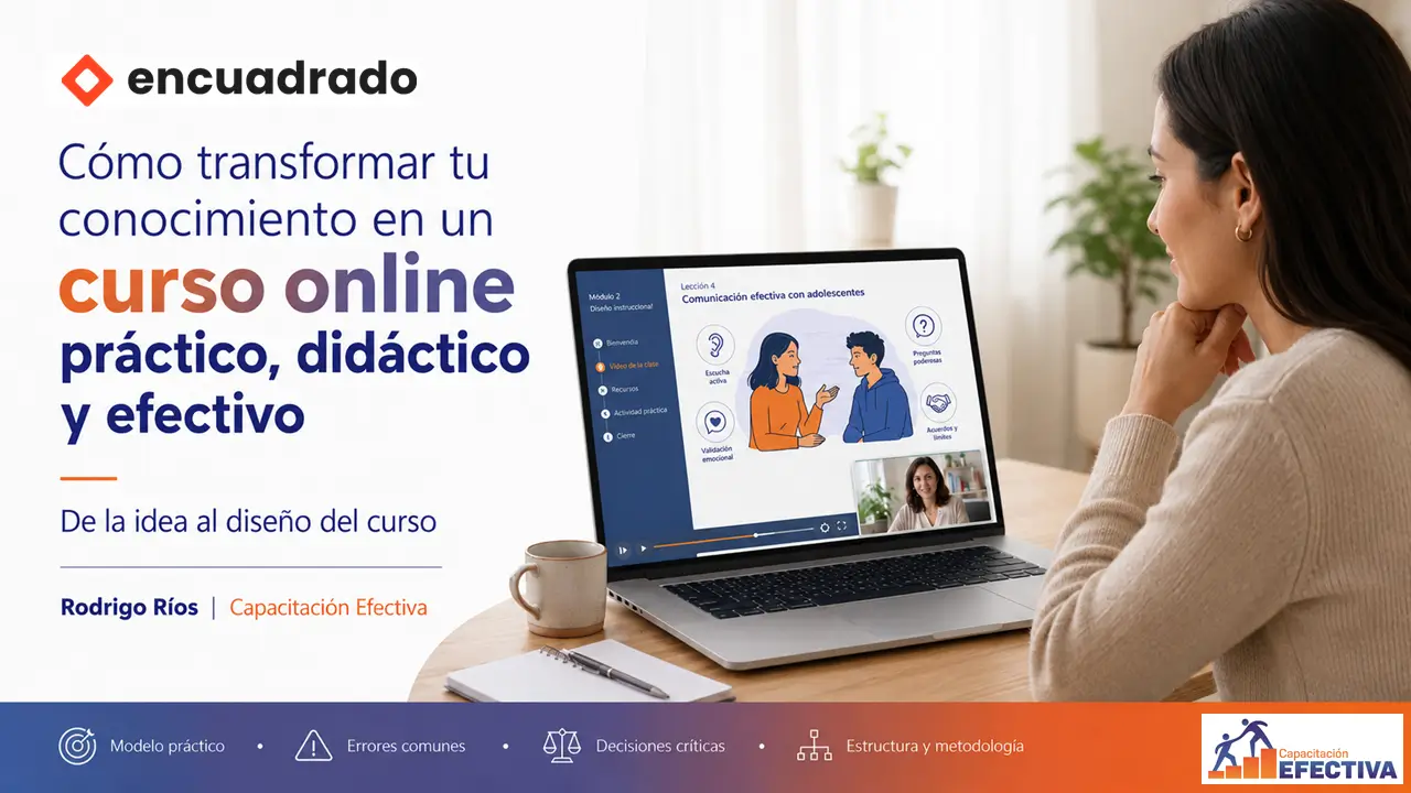 Masterclass: Cómo transformar tu conocimiento en un curso online práctico, didáctico y efectivo