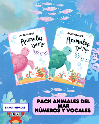 PACK ANIMALES DEL MAR- NÚMEROS Y VOCALES