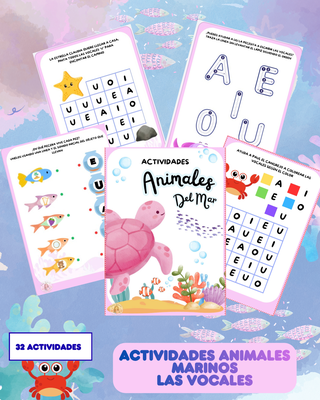 ACTIVIDADES ANIMALES MARINOS- LAS VOCALES