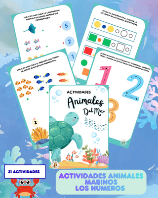 ACTIVIDADES ANIMALES MARINOS - LOS NÚMEROS