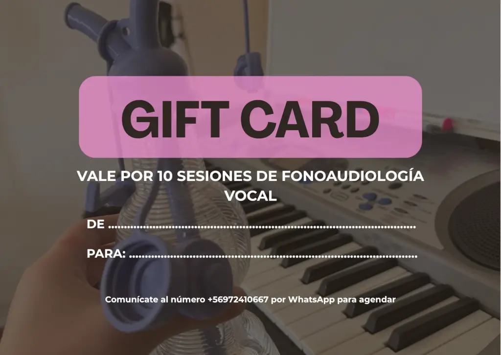 GIFT CARD 10 SESIONES FONOAUDIOLOGÍA