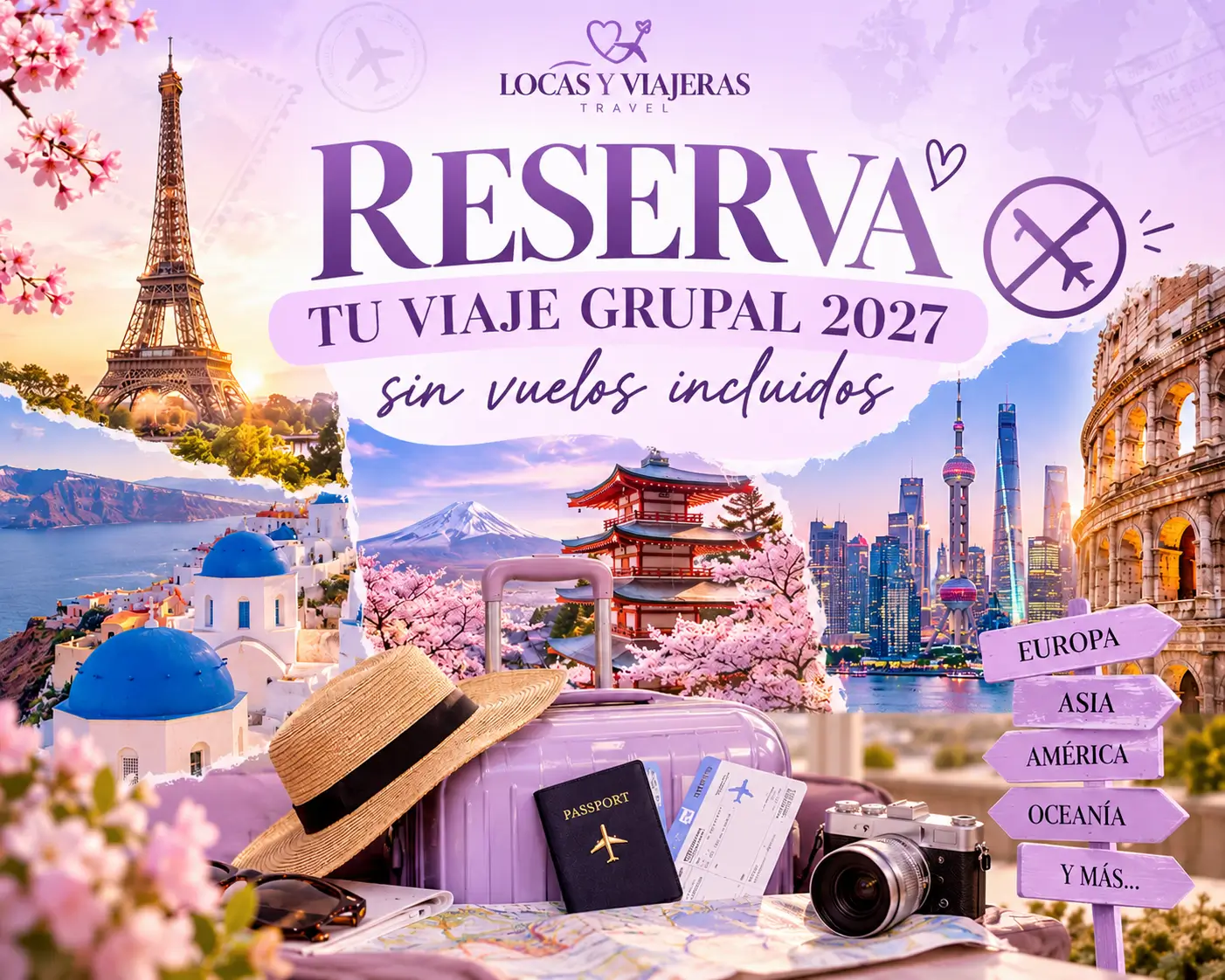 Reserva VIAJES GRUPALES 2027 sin vuelos