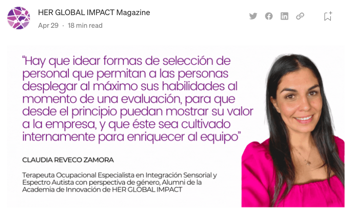 REPORTAJE HER GLOBAL IMPACT MAGAZINE