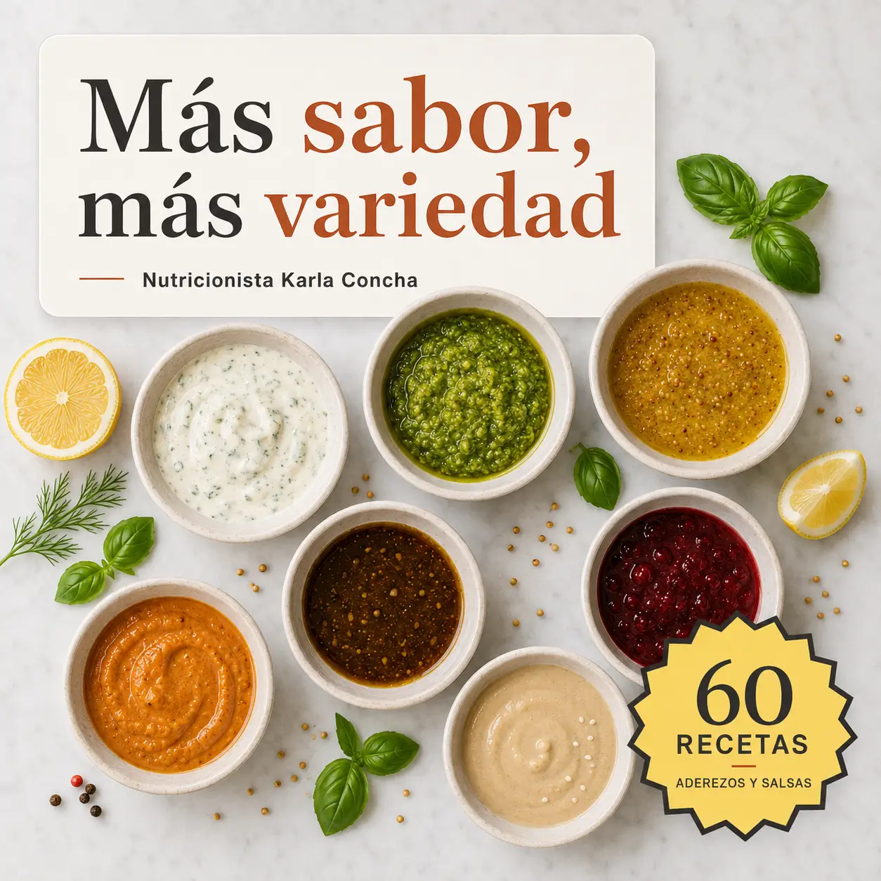 Más sabor, más variedad | 60 aderezos y salsas saludables