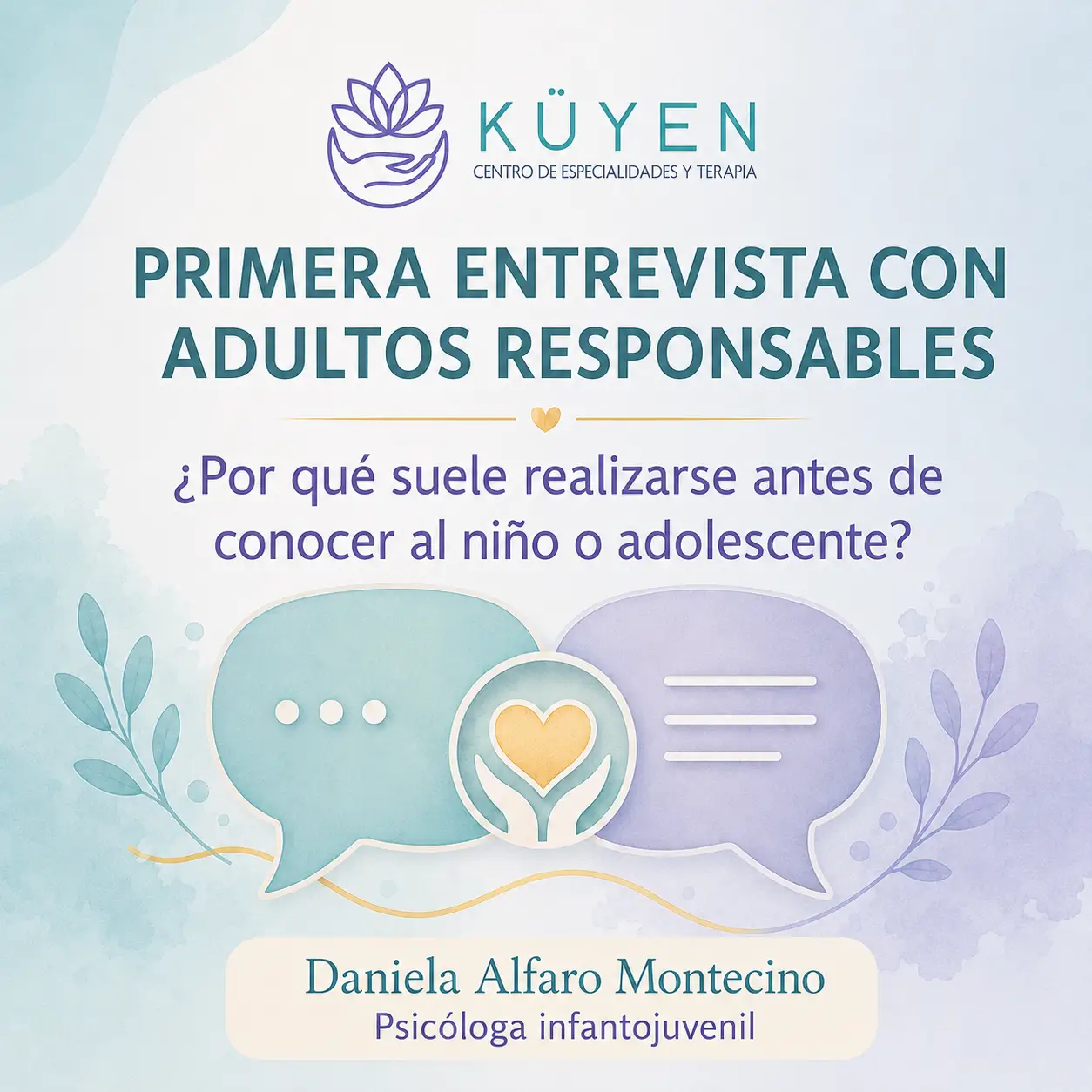 ¿Por que es sugerente que la primera sesión sea solo con los padres?