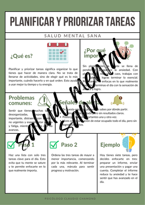 Afiche Planificar y Priorizar Tareas
