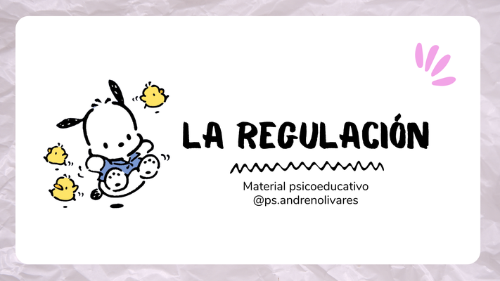 Auto-regulación (y co-regulación)