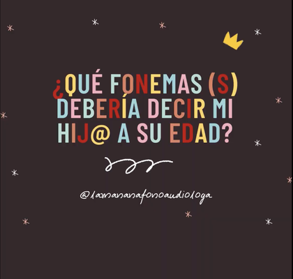 ¿Qué fonemas debería decir mi hij@?