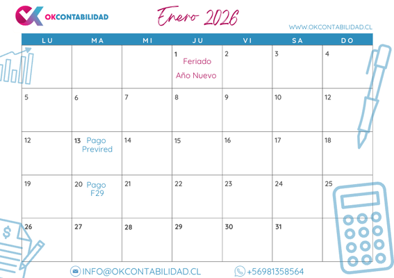 PLANNER CALENDARIO 2026 OK CONTABILIDAD