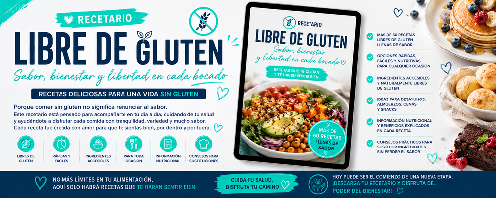 "Sabores que Cuidan: Recetas SIN GLUTEN para Disfrutar y Reconectar Contigo" 🌾💚✨