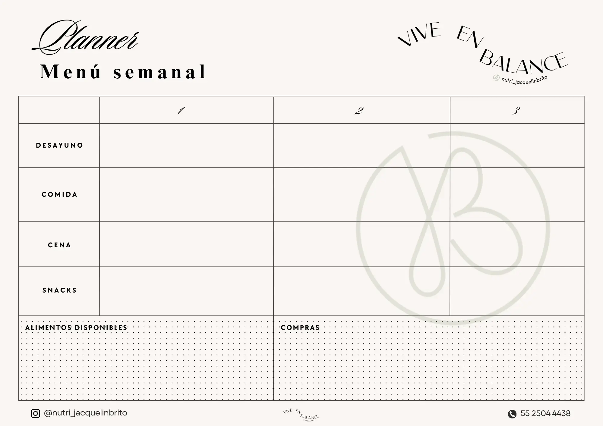 Planner de comidas