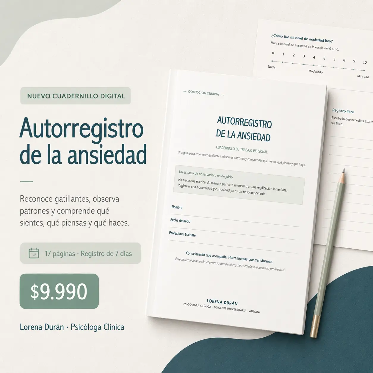 "El mapa de mi ansiedad" Una guía para reconocer gatillantes, descubrir patrones y comprender cómo respondes.