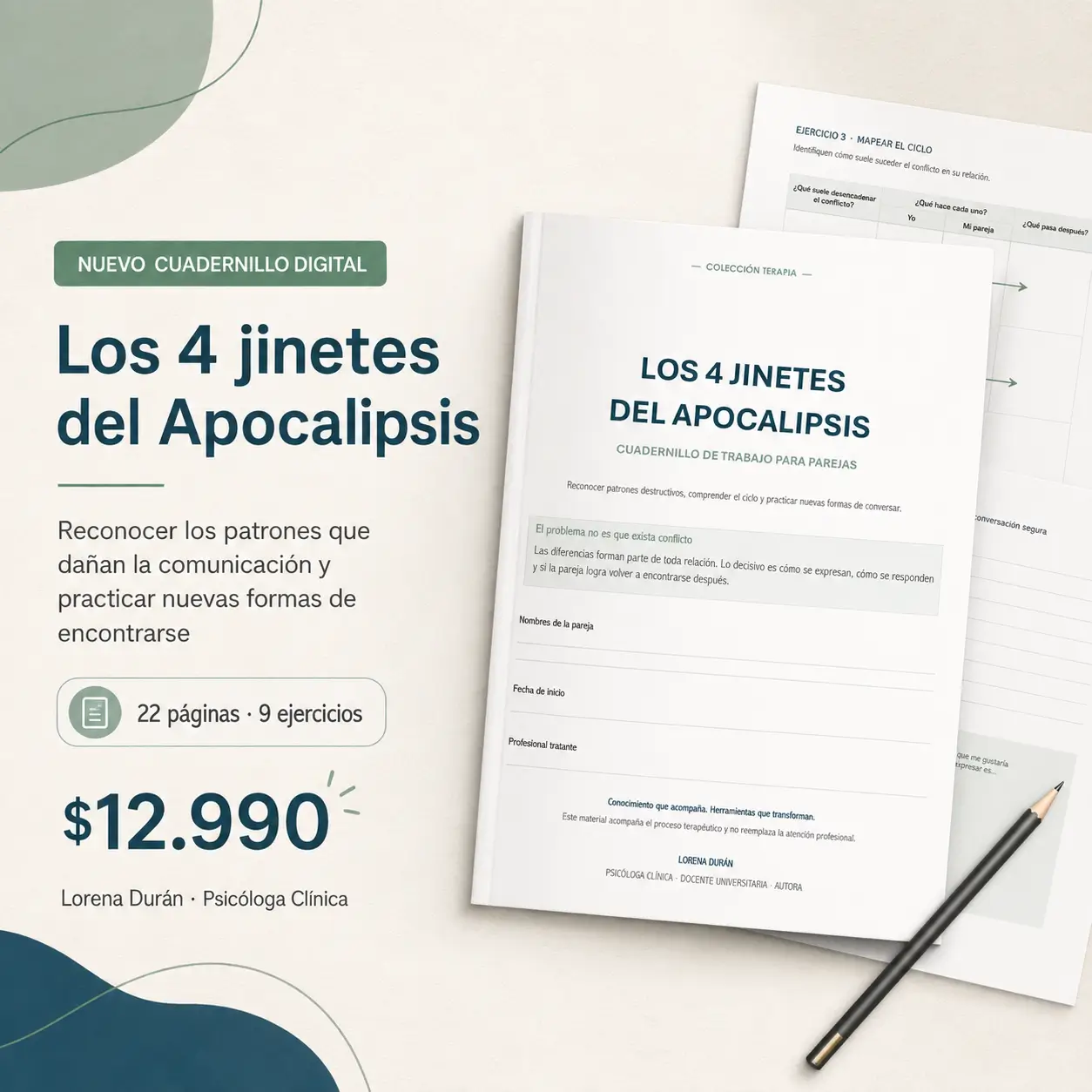 Los cuatro jinetes del Apocalipsis. Cuadernillo para trabajar algunos conflictos de pareja.