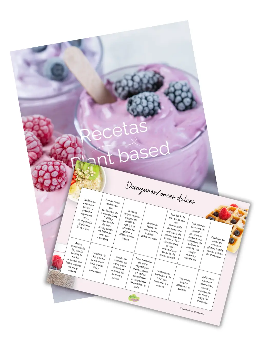 Recetario plant based + dos meses de ejemplos de menús