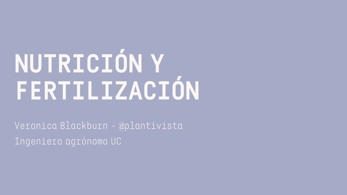 Clase de Nutrición y Fertilización en Jardines de bajo requerimiento hídrico