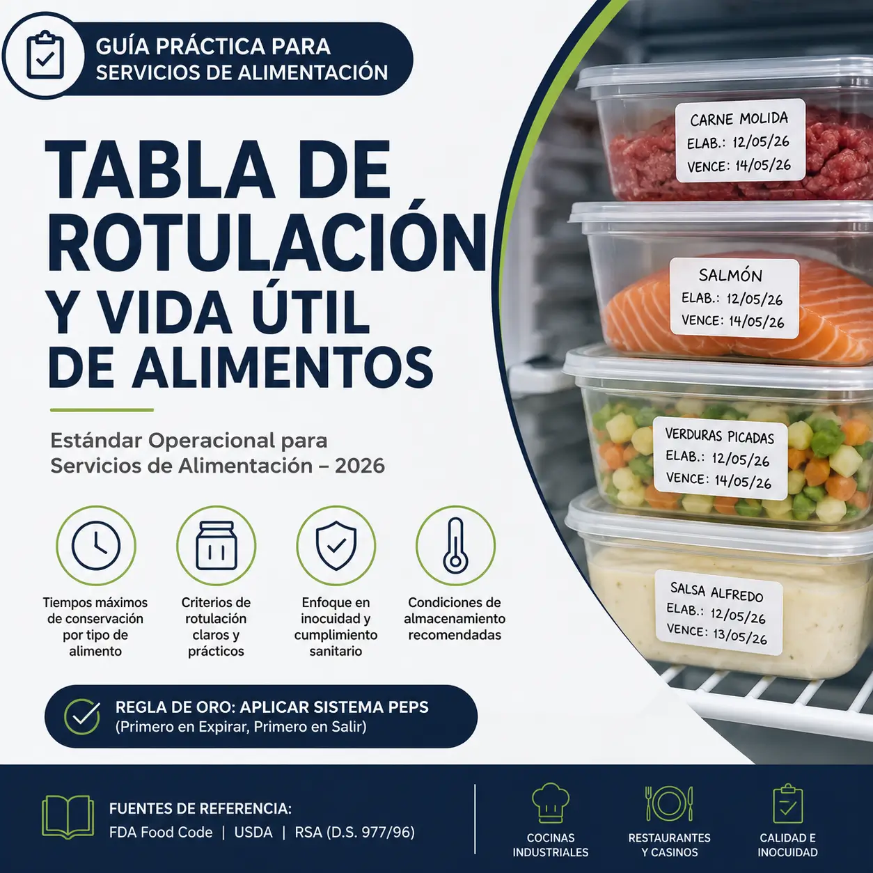 Vida útil de alimentos refrigerados