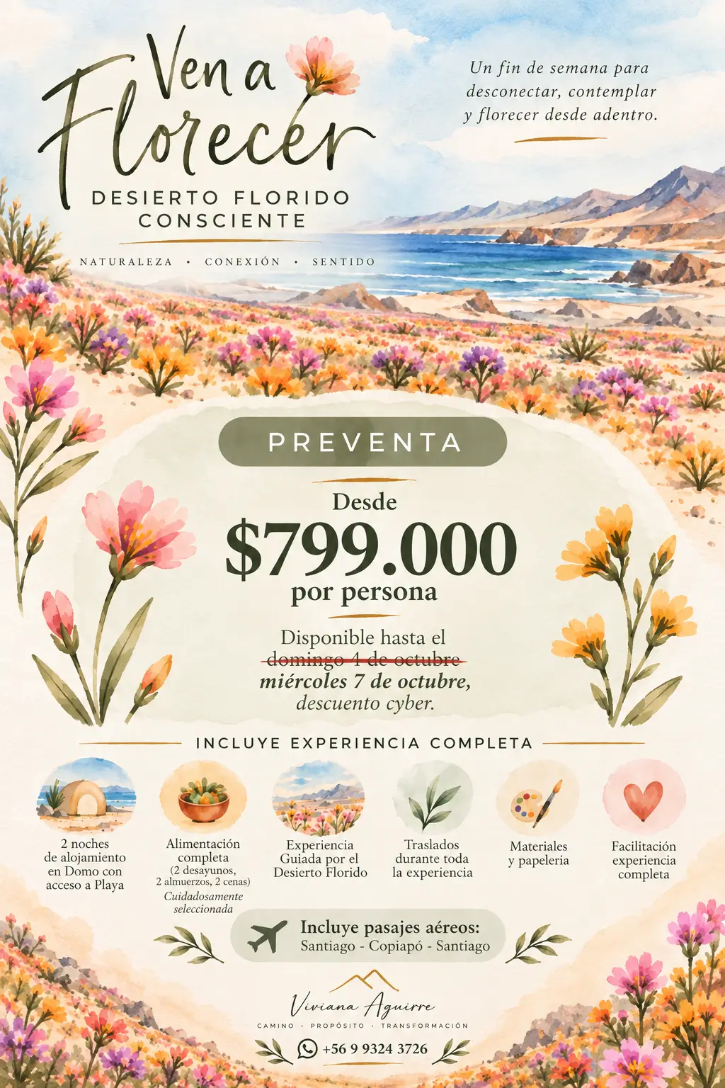 Preventa Exclusiva (Hasta el 7 de Octubre o completar cupos): Ven a Florecer · Desierto Florido Consciente