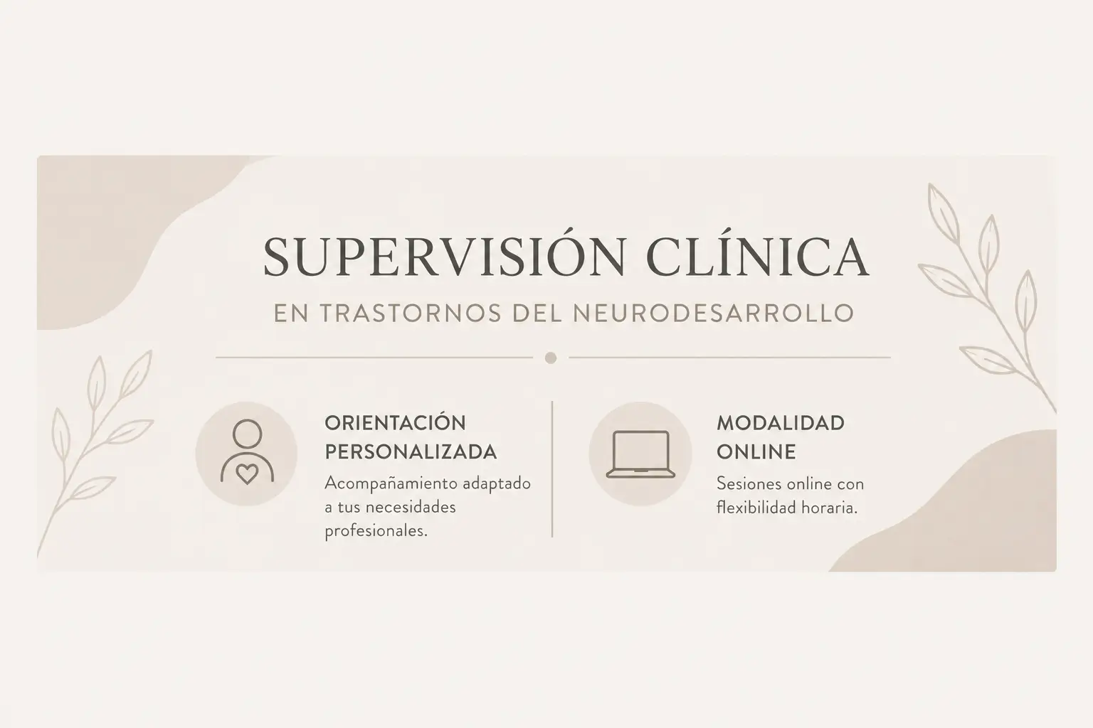 SUPERVISION Y ACOMPAÑAMIENTO EN EL TRATAMIENTO DE TRASTORNOS DEL  NUERODESARROLLO