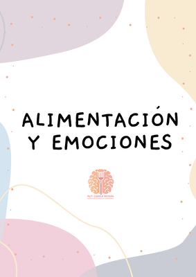Agenda de auto-registro: alimentación y emociones.