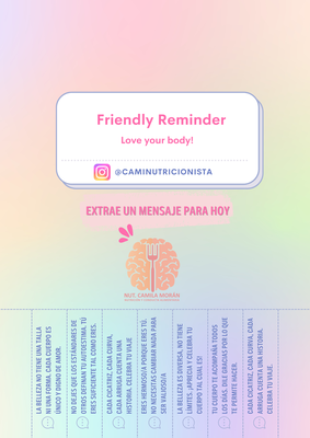 Mensajes friendly reminder/Body positive