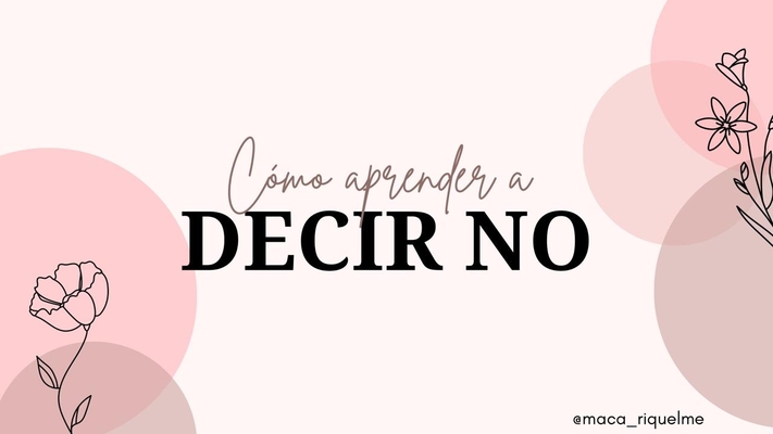 Cómo aprender a decir NO
