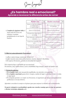 ¿Es hambre real o emocional?