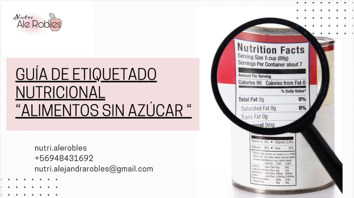 Etiquetado de alimentos sin azúcar