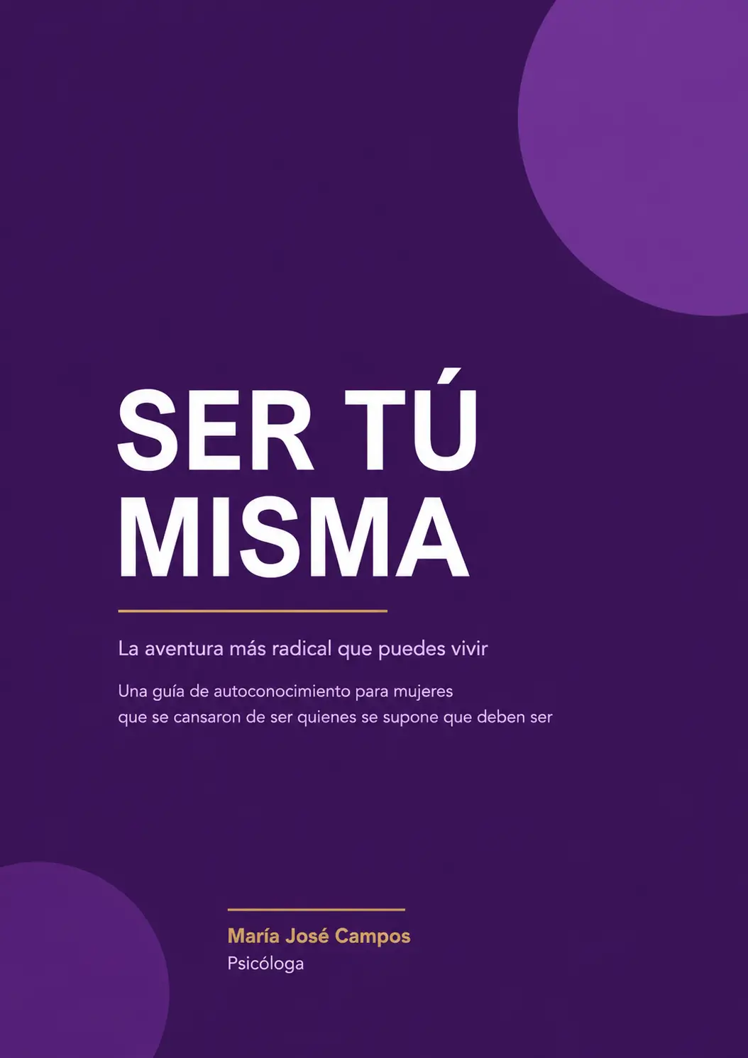 Ser tu misma