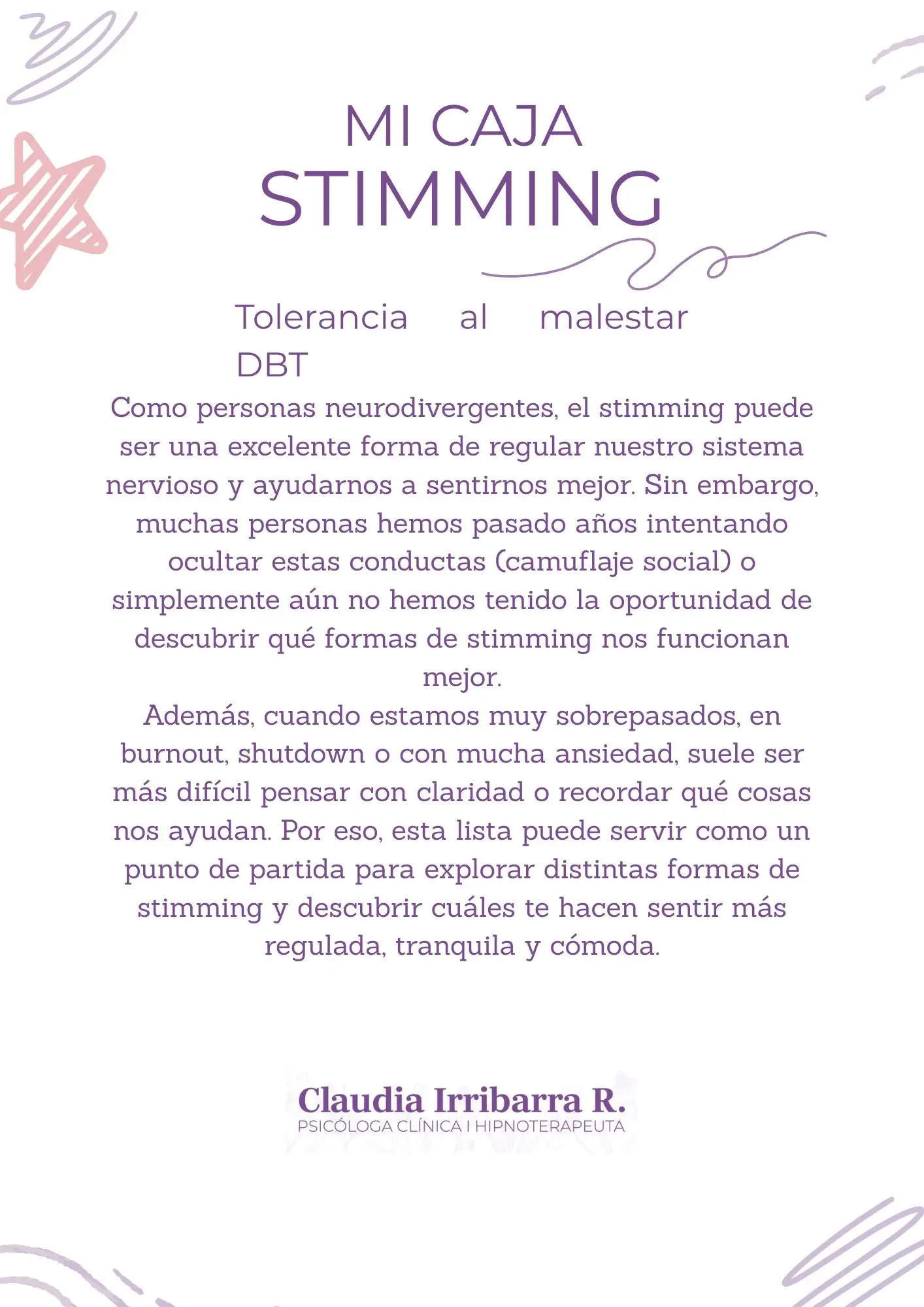 Mi Caja de Stimming – Tolerancia al Malestar (DBT)